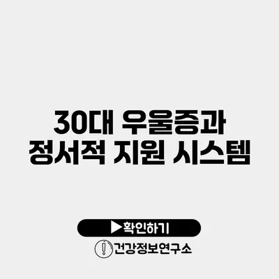 30대 우울증과 정서적 지원 시스템