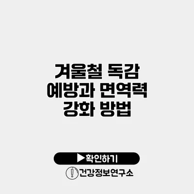 겨울철 독감 예방과 면역력 강화 방법