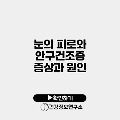 눈의 피로와 안구건조증 증상과 원인
