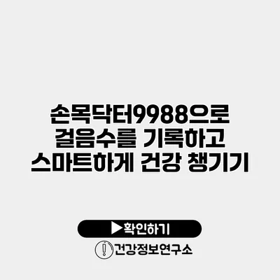 손목닥터9988으로 걸음수를 기록하고 스마트하게 건강 챙기기