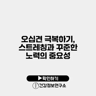 오십견 극복하기, 스트레칭과 꾸준한 노력의 중요성