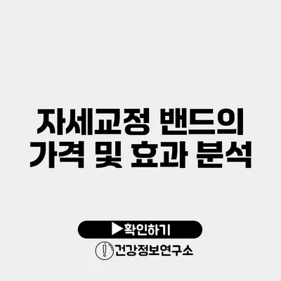 자세교정 밴드의 가격 및 효과 분석
