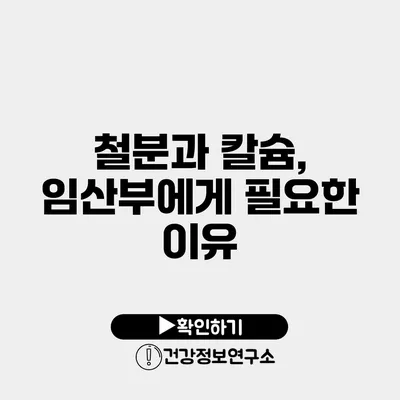 철분과 칼슘, 임산부에게 필요한 이유