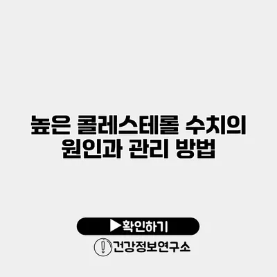 높은 콜레스테롤 수치의 원인과 관리 방법