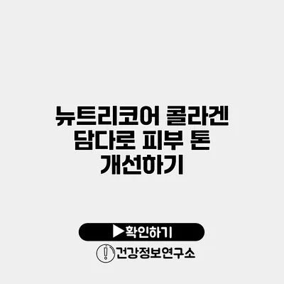 뉴트리코어 콜라겐 담다로 피부 톤 개선하기