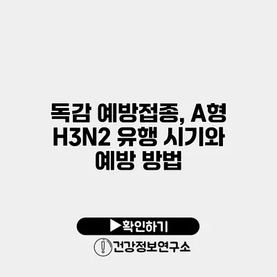 독감 예방접종, A형 H3N2 유행 시기와 예방 방법