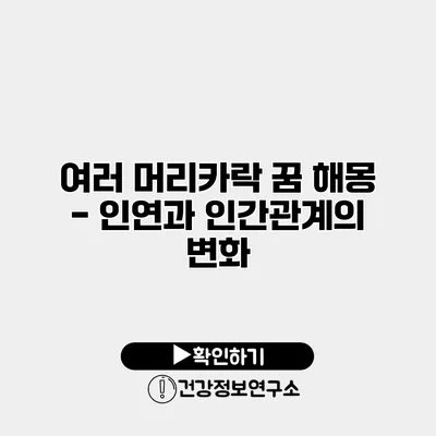 여러 머리카락 꿈 해몽 - 인연과 인간관계의 변화