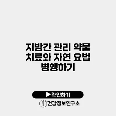 지방간 관리 약물 치료와 자연 요법 병행하기