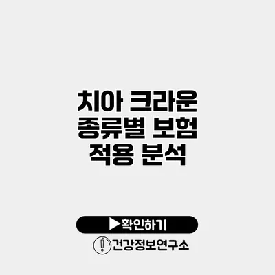 치아 크라운 종류별 보험 적용 분석